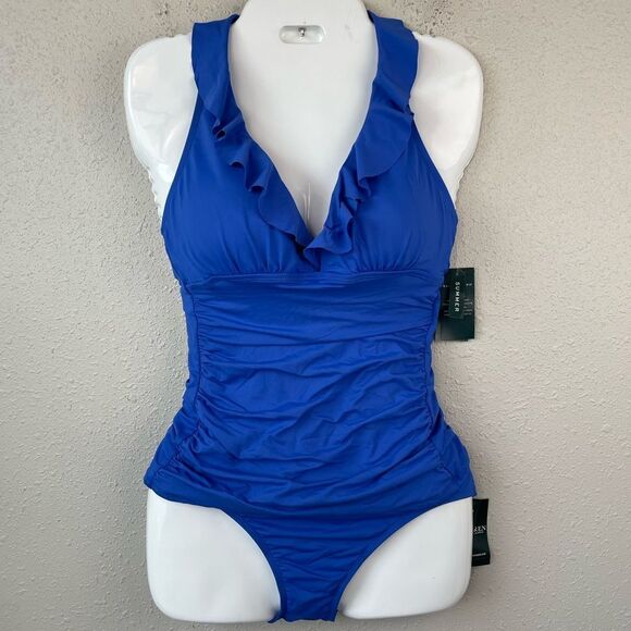 NWT Lauren Ralph Lauren Tankini and Matching Bottoms Size 8 - Picture 1 of 7
